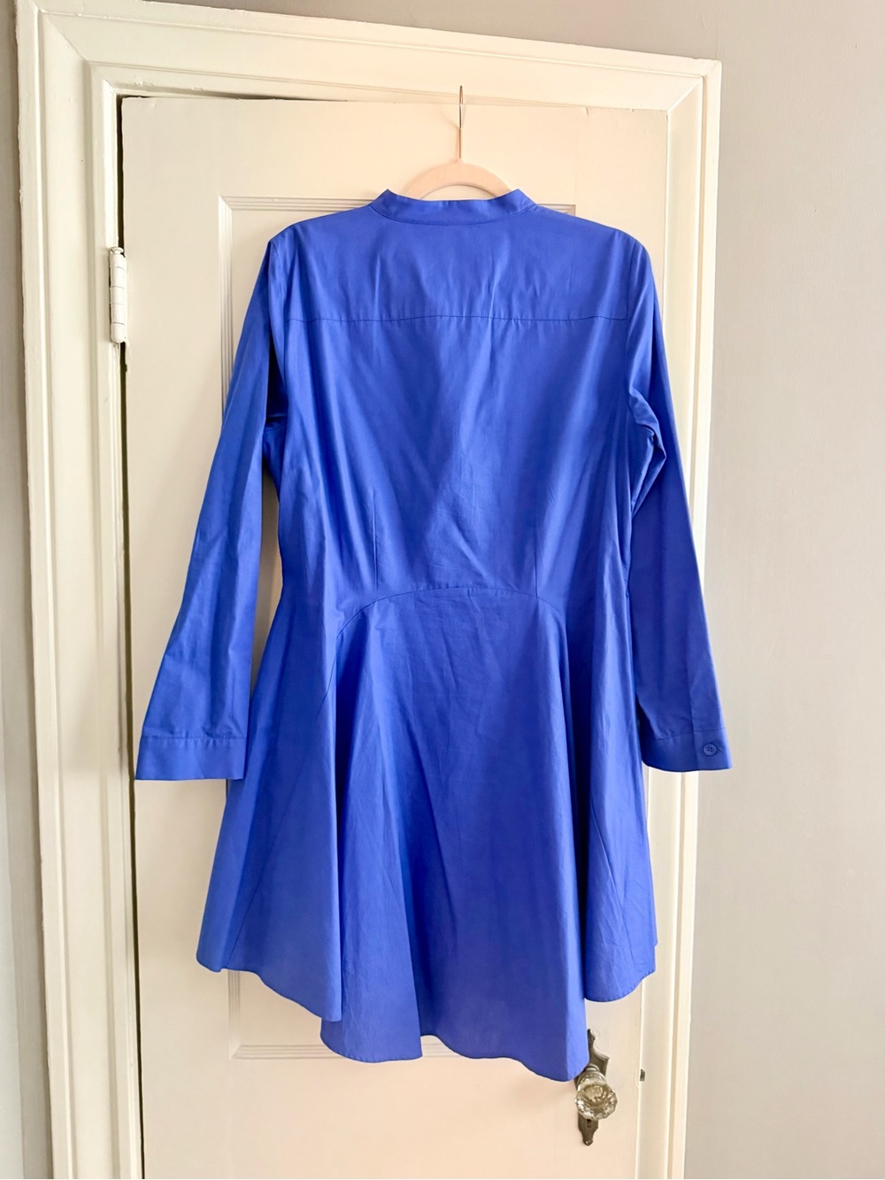 Zara Asymmetrical Drop-Waist Poplin Button-Front Mini Dress | Size Large - Picture 7 of 7